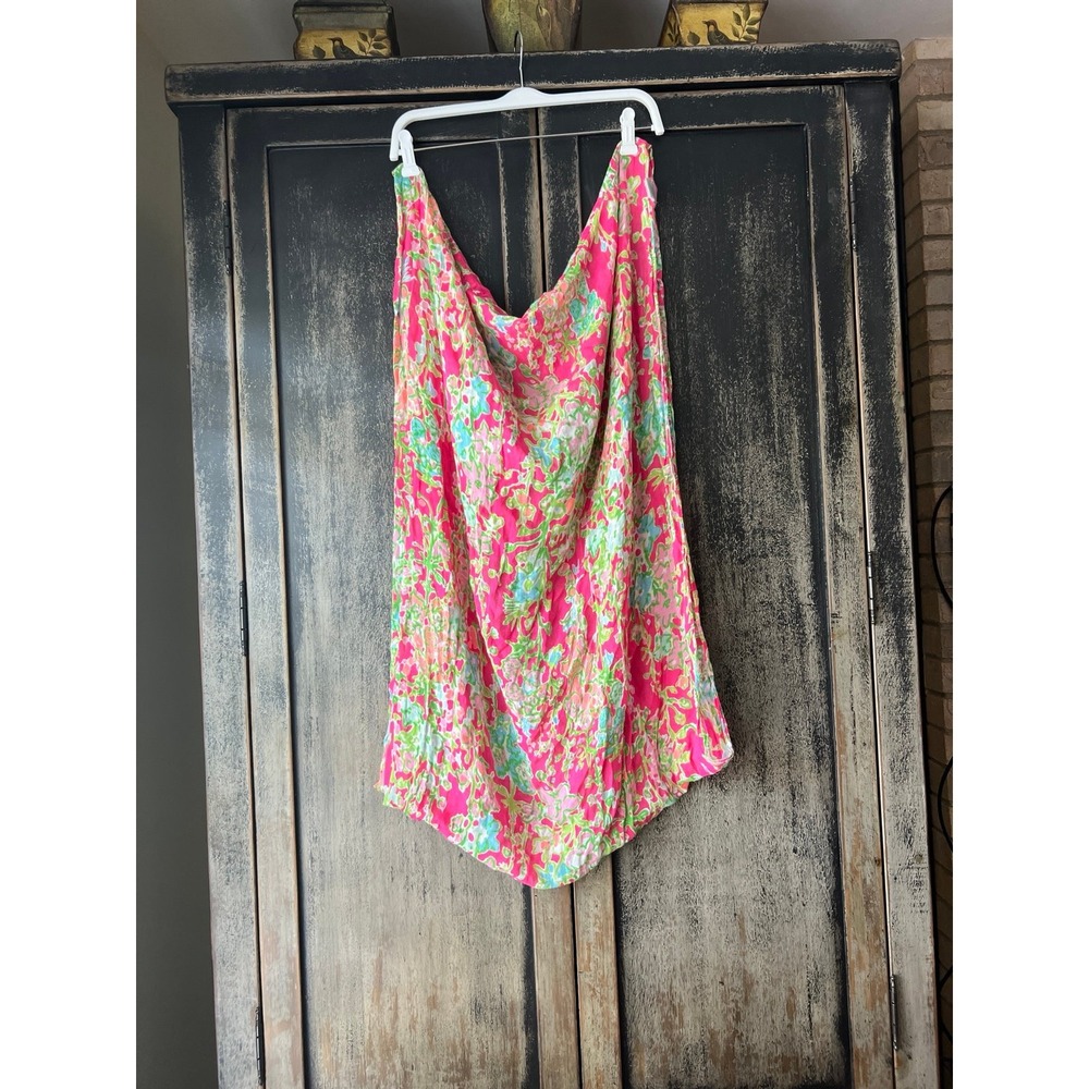 Lilly Pulitzer Riley Infinity Loopβ Scarf in PINK FLORAL Print Rayon Soft